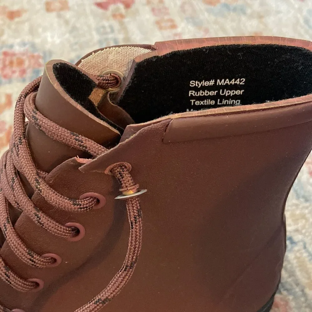 Madewell The Lace-Up Lugsole Rain Boot
